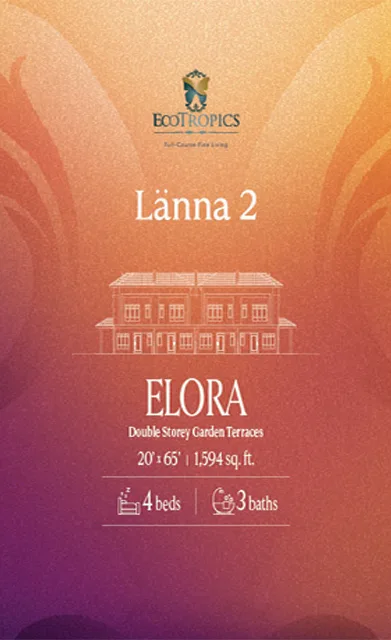 Elora double-storey garden terrace design at Lanna, Eco Tropics, Pasir Gudang