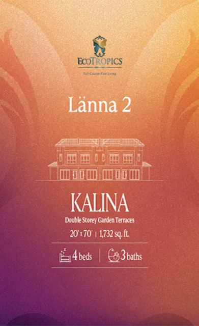 Kalina double-storey garden terrace design at Lanna, Eco Tropics, Pasir Gudang