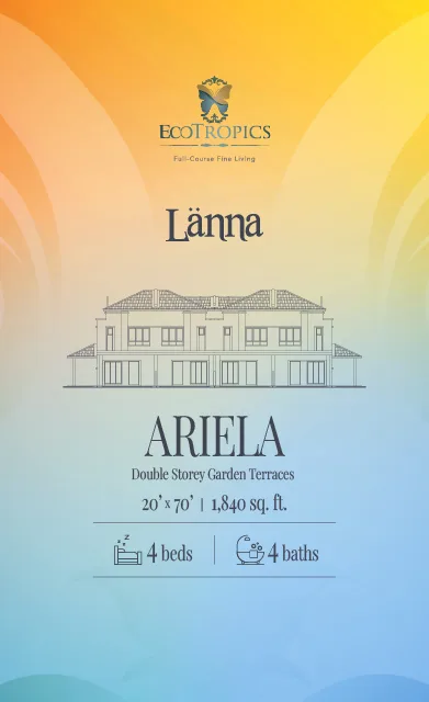 Ariela design at Lanna, Eco Tropics — 20ft by 70ft lot, 1,840 sq ft built-up, the largest house in the precinct, Pasir Gudang