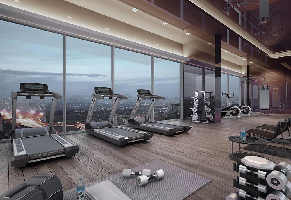 Residents gymnasium on the facilities deck at Elysia Park Residence, Medini, Iskandar Puteri