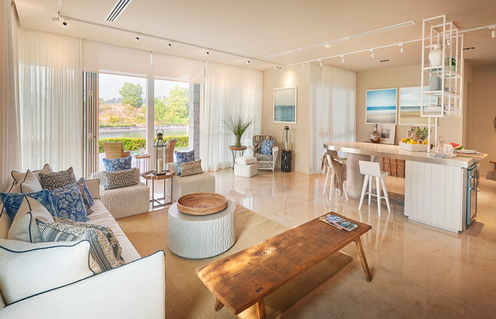 Family living space inside an Emerald Bay semi-detached home, Puteri Harbour, Iskandar Puteri, Johor