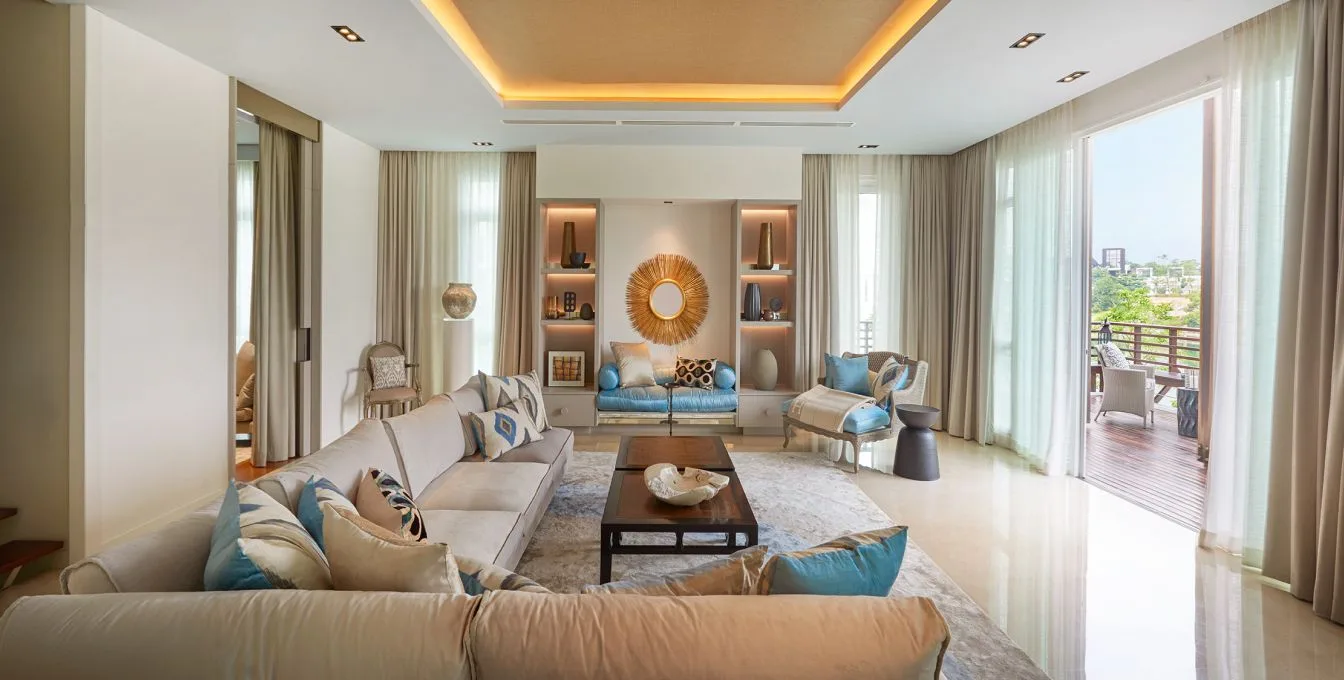 Living room interior of a move-in-ready Emerald Bay courtyard home, Puteri Harbour, Iskandar Puteri