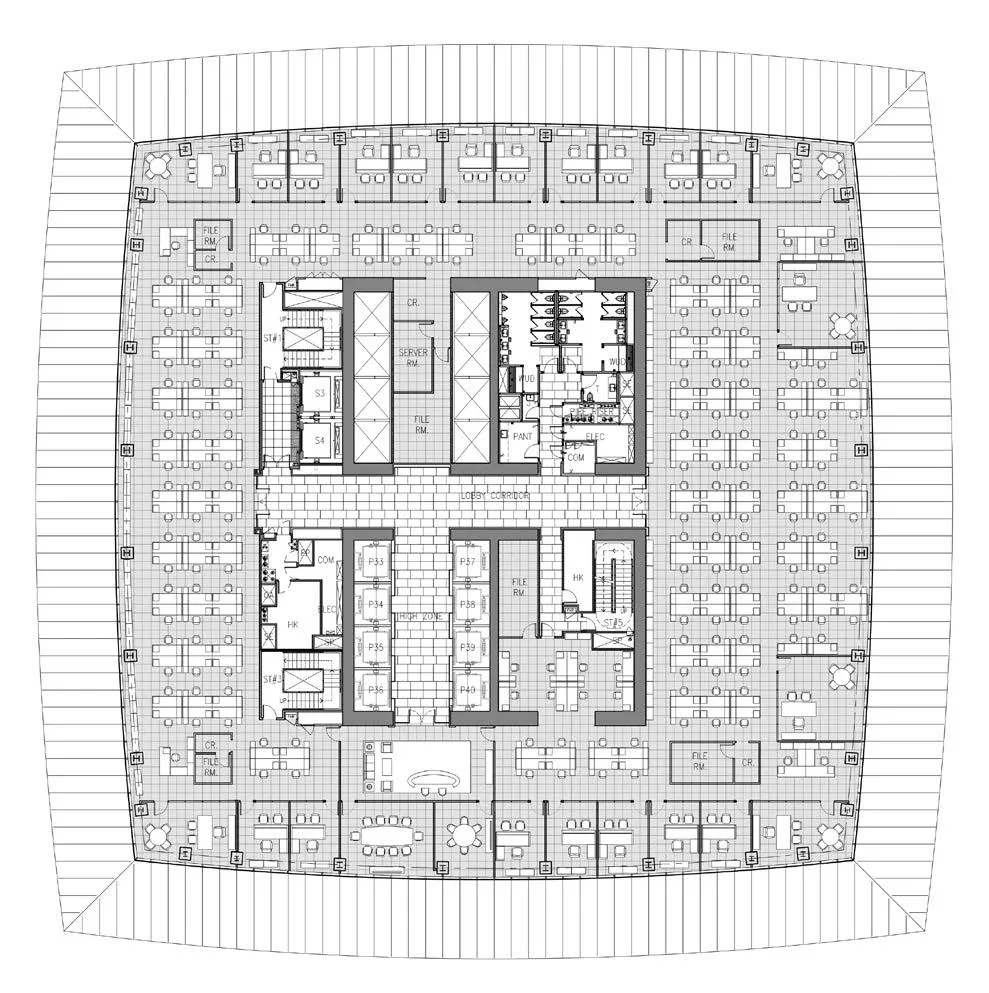 吉隆坡 TRX Mulia 集团 EXCHANGE 106 空中一区建议平面，208 个座位