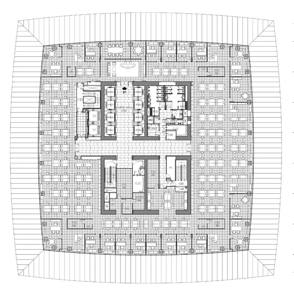 吉隆坡 TRX Mulia 集团 EXCHANGE 106 空中二区建议平面，193 个座位