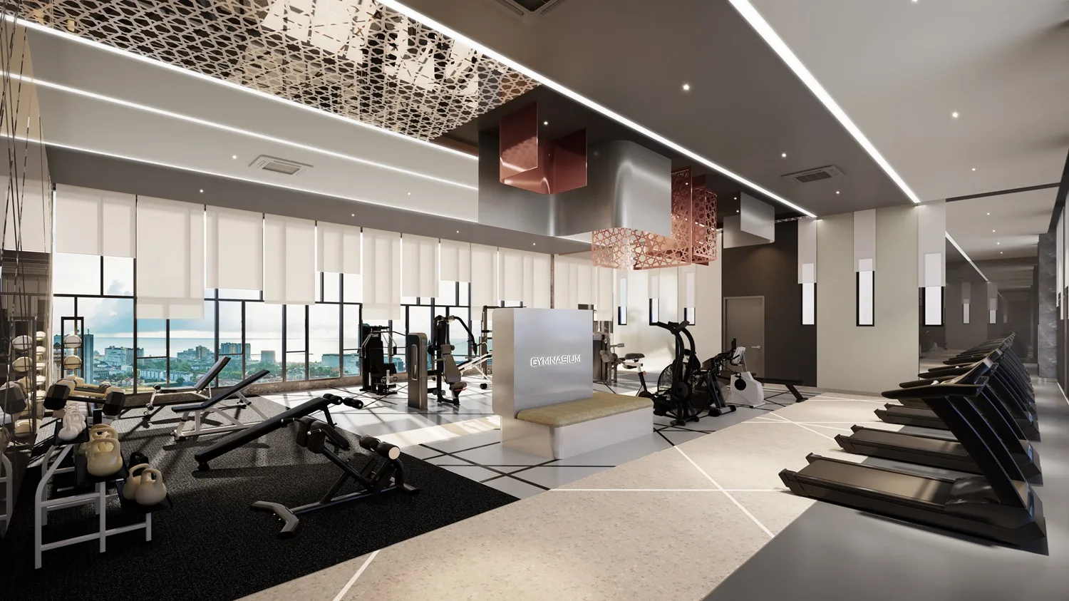 登嘉楼瓜拉登嘉楼 Qubaz Suites 健身房 第二视角