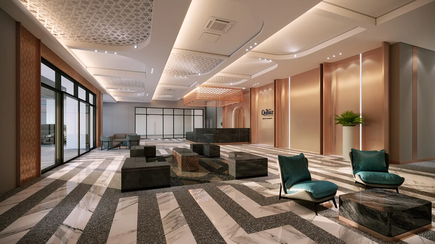 登嘉楼瓜拉登嘉楼 Qubaz Suites 大堂休闲厅 第二视角