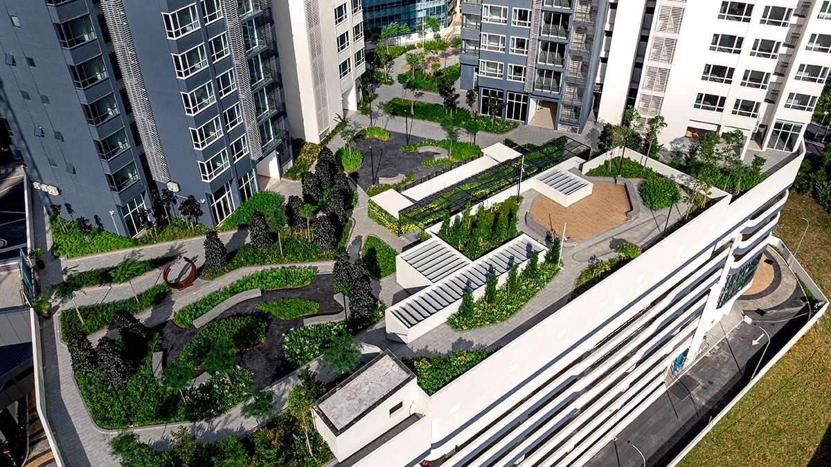 Tranquil Oasis Garden on Podium A serving Florian Residences Towers 7 and 8, Danga Bay, Johor Bahru