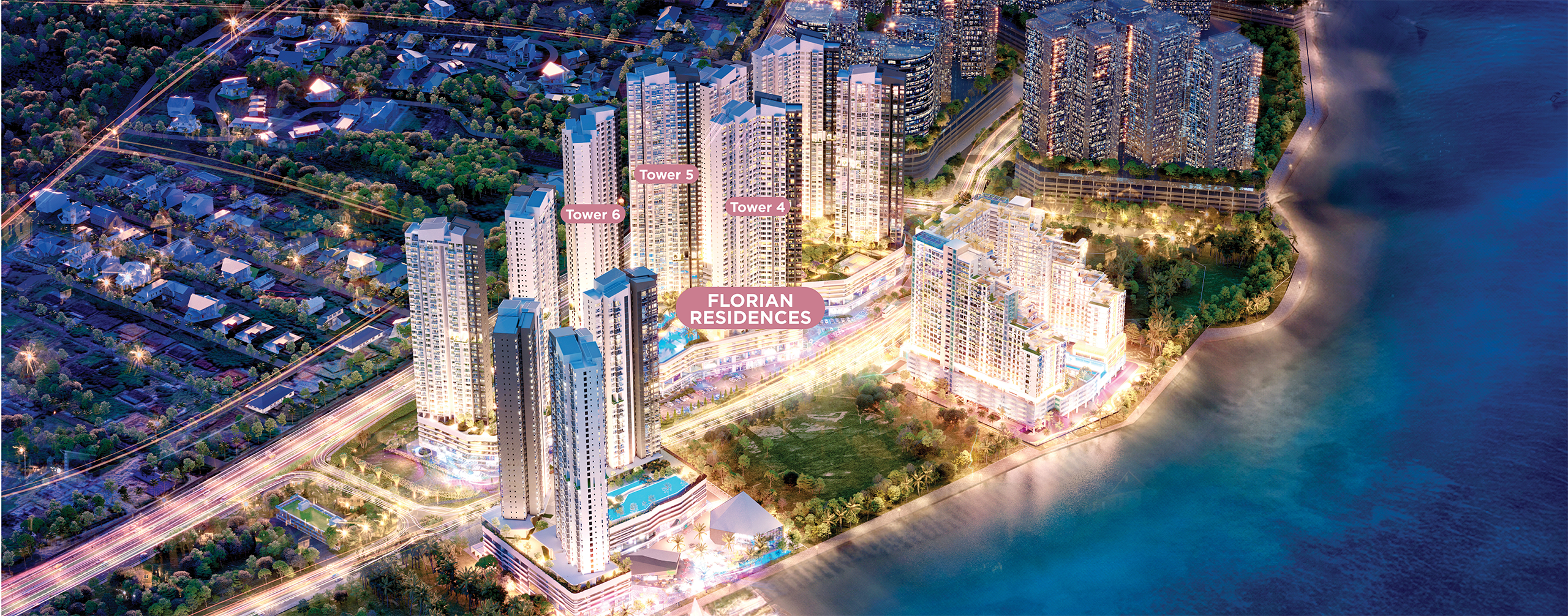 Florian Residences Towers 4 to 6 artist's impression at MBW Bay, Danga Bay, Johor Bahru