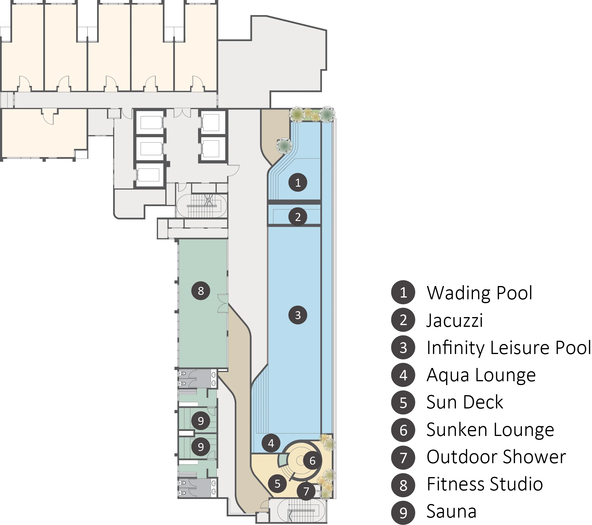 Facilities floor plan, Level 39 at G'Vinton by GSD Land, Jalan Sultan Ahmad Shah, George Town, Penang