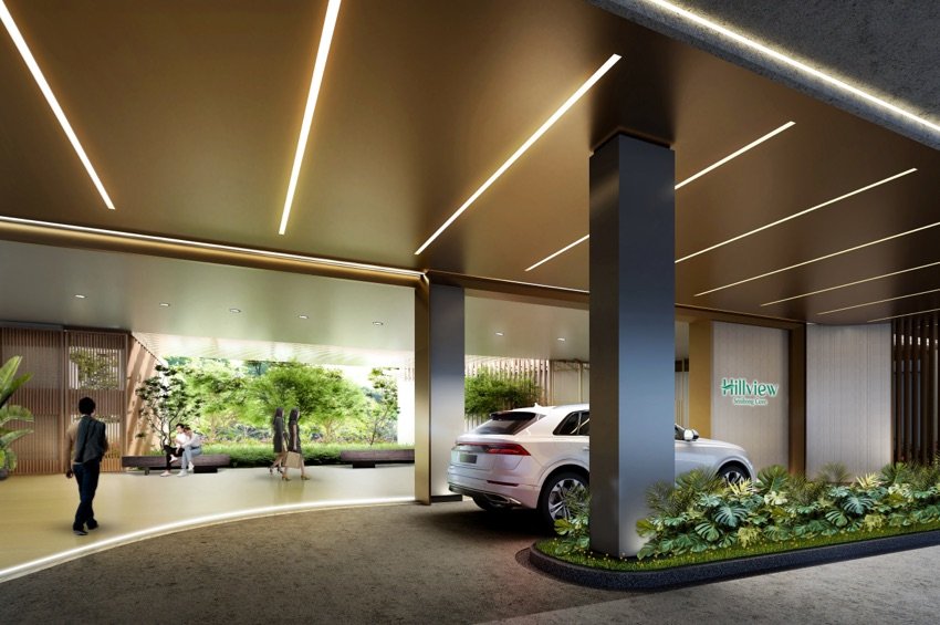 Hillview at Senibong Cove official developer visual showing the residential tower in the township, Masai, Johor