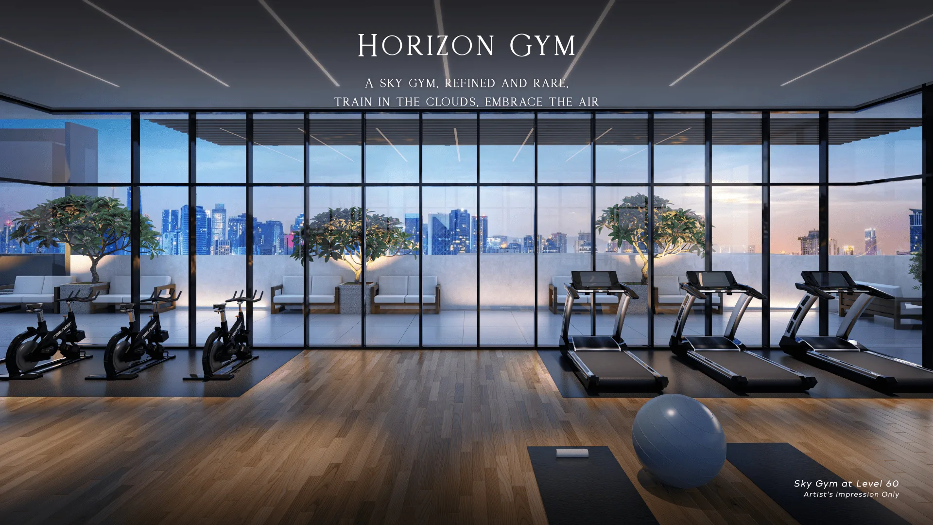 Horizon gym with city views at Khaya Residences @ Bangsar from the developer's Crafted Living gallery, Jalan Bangsar, Kuala Lumpur