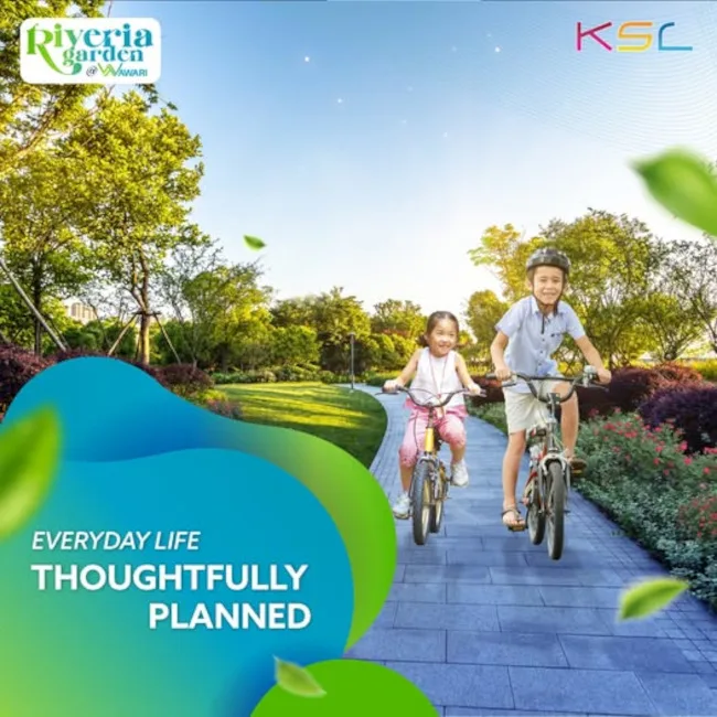 Riverfront landscaped park at KSL Riveria Garden @ Wawari beside the Riverhaus precinct, Iskandar Puteri