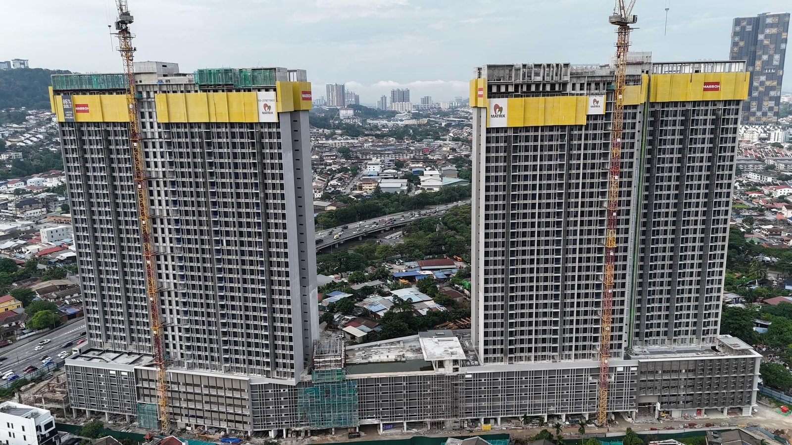 Interior fit-out progress inside a Levia Residence unit, July 2026 site photograph, Cheras, Kuala Lumpur