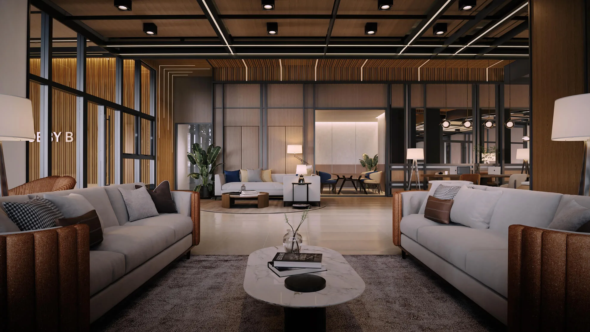 Ground floor lobby lounge at Levia Residence, Pandan Perdana, Cheras, Kuala Lumpur