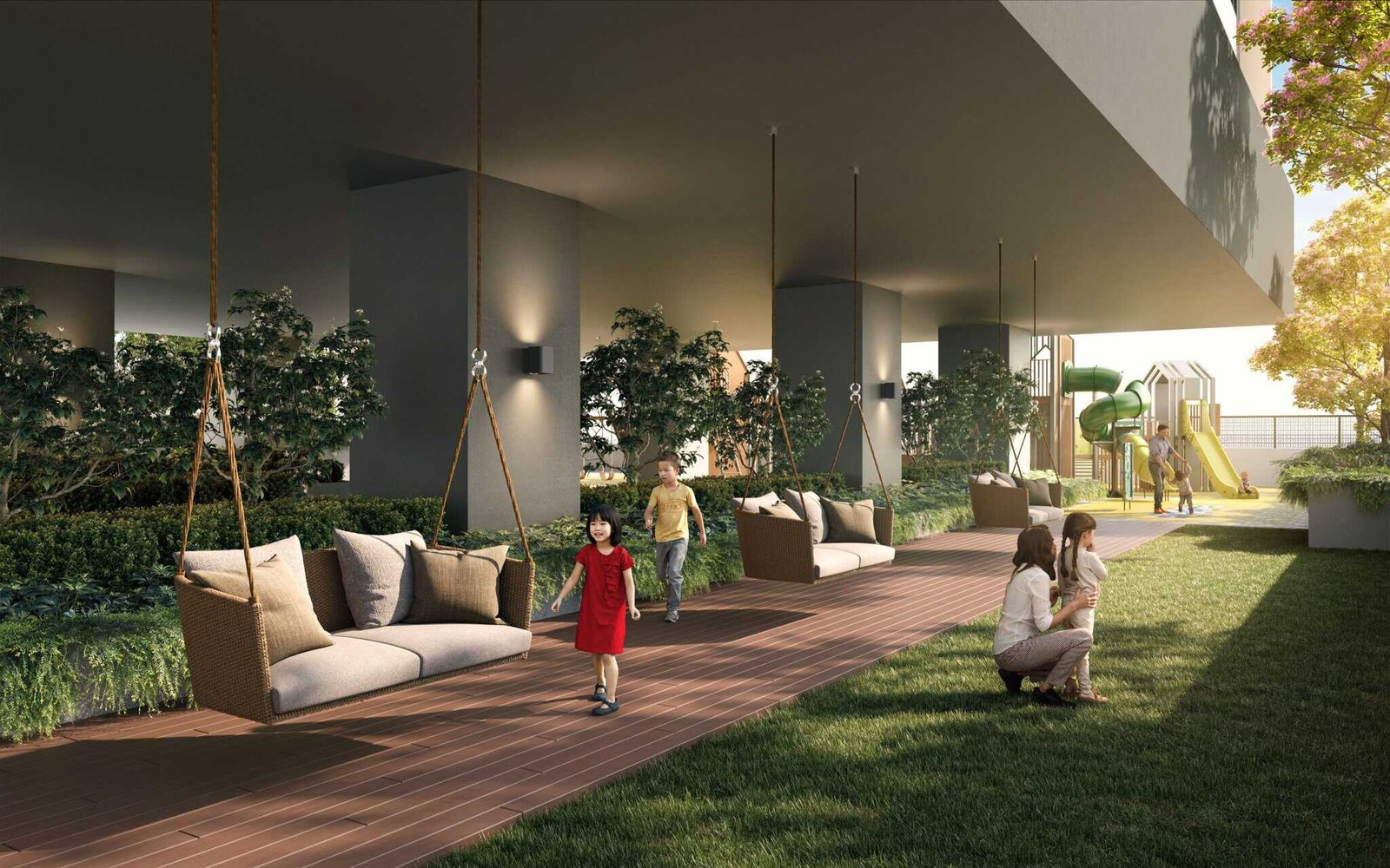 Family lawn on the Level 12 facilities deck at M Grand Minori, Taman Pelangi, Johor Bahru