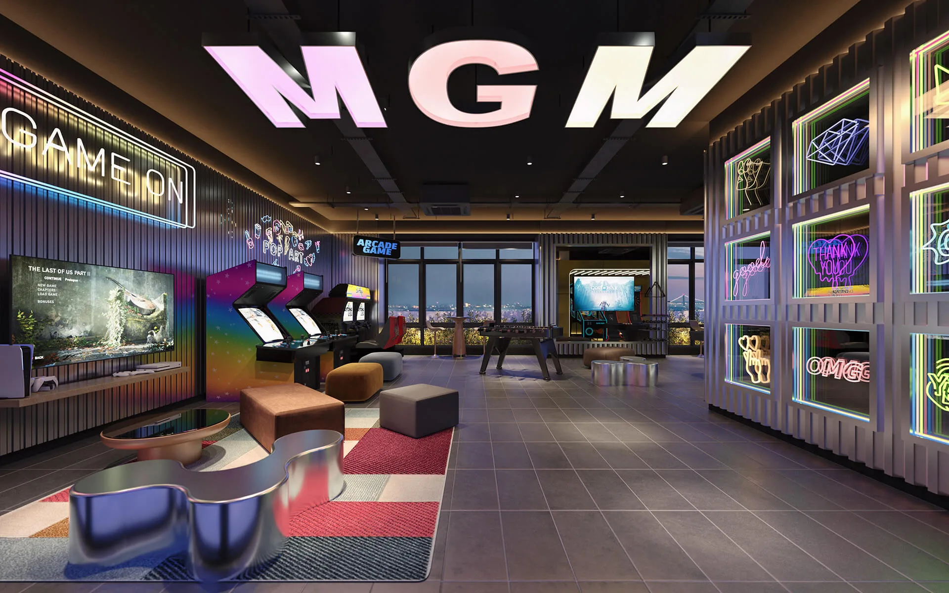 Games room on the Level 12 facilities deck at M Grand Minori, Taman Pelangi
