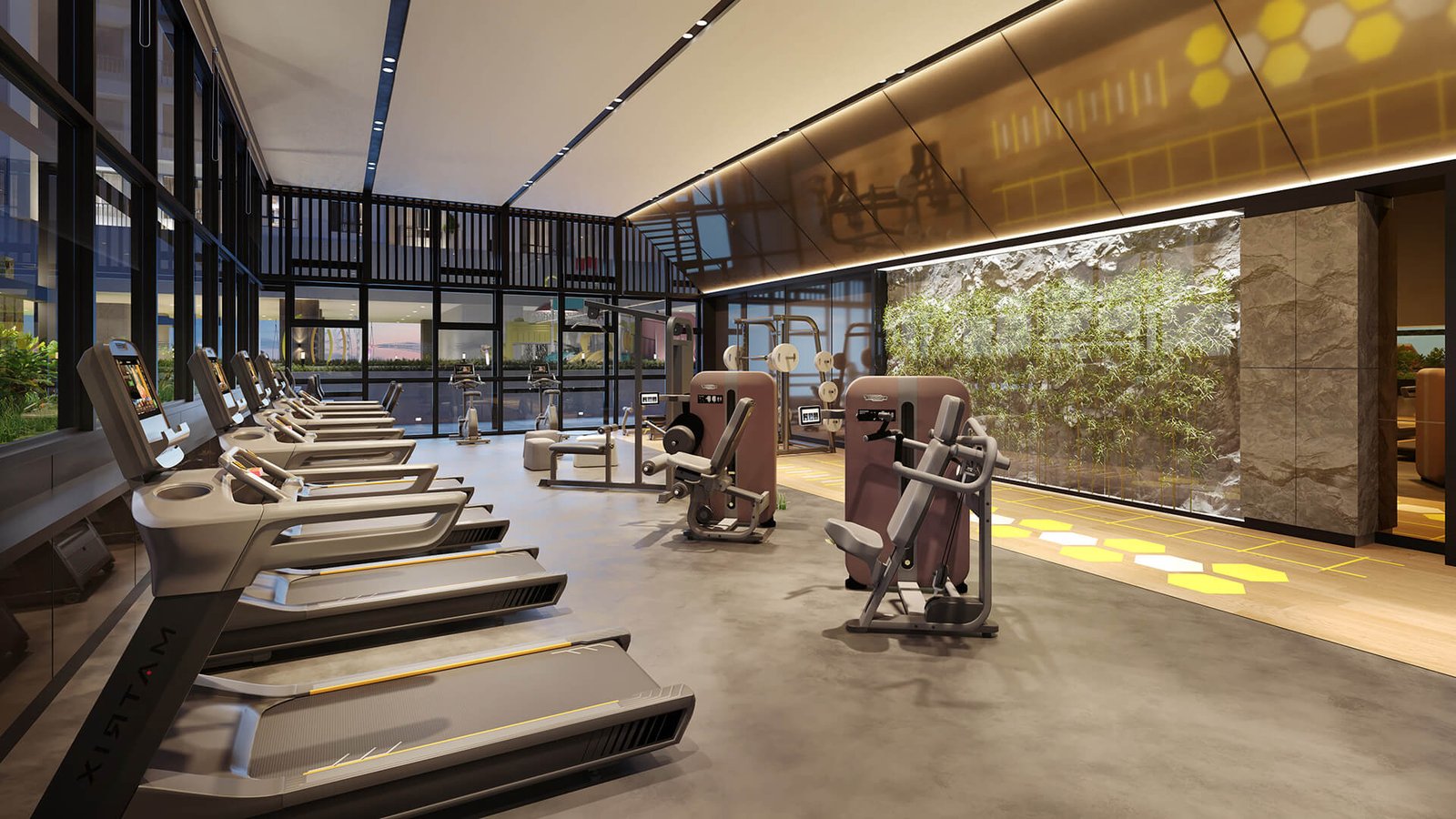 Gymnasium on the Level 12 facilities deck at M Grand Minori, Taman Pelangi