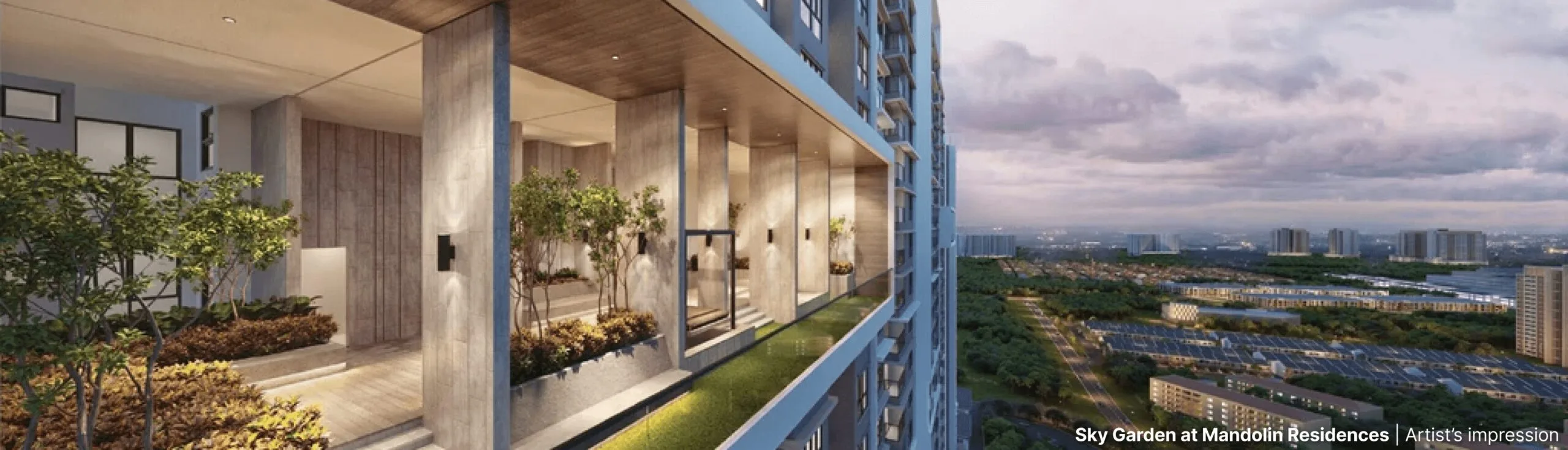 Mandolin Residences 30 楼空中庭院休闲区效果图