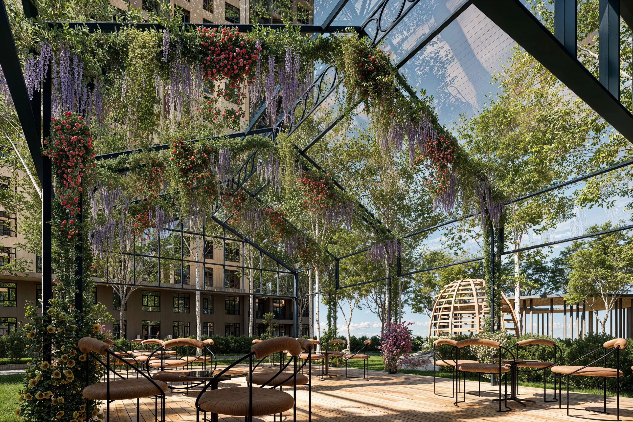 Landscaped facilities deck artist