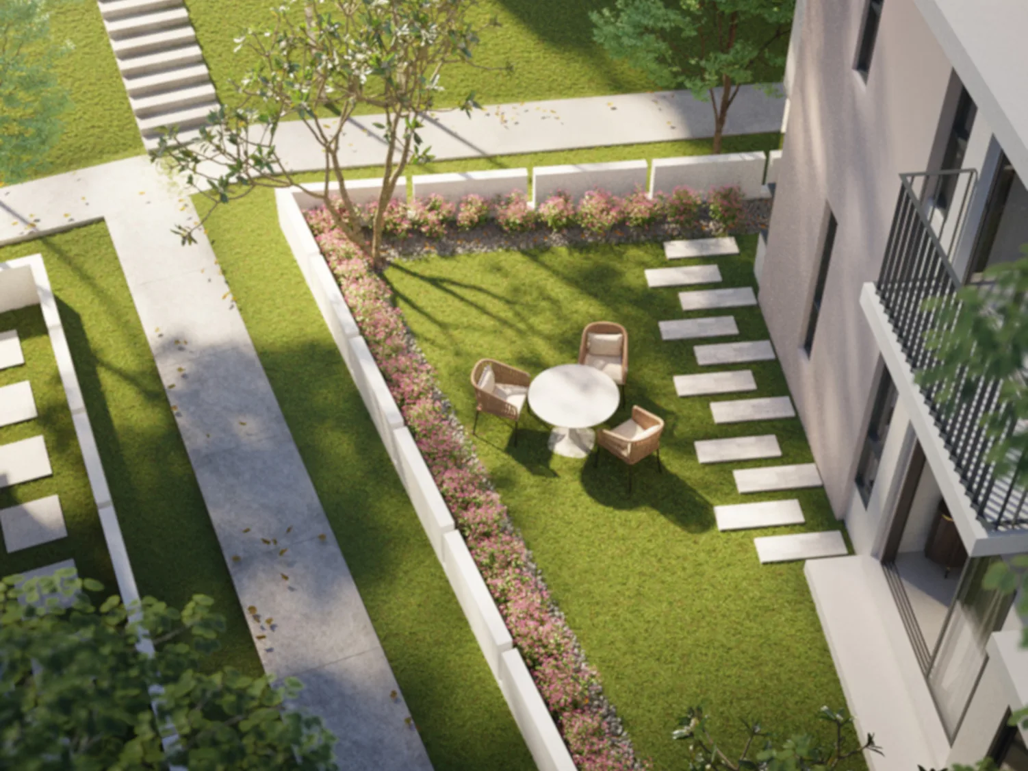 Township lifestyle photograph, landscaped open space at Murraya @ Tamansari, Rawang by Pinggir Mentari Sdn Bhd (BRDB Developments), Gombak district, Selangor