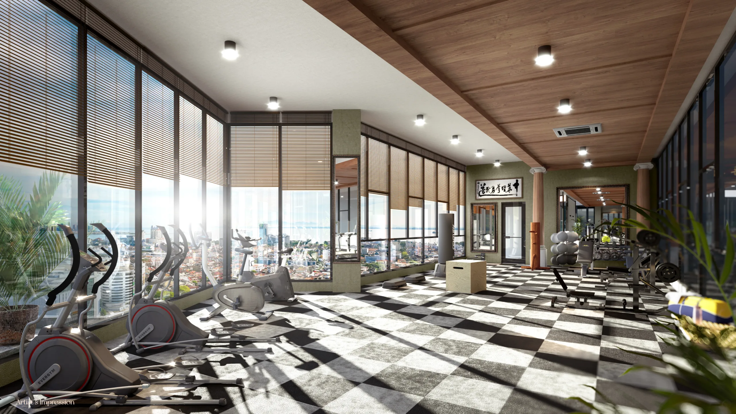 槟城乔治市Noordinz Suites @ 乔治市 The Courtyard 庭院健身房