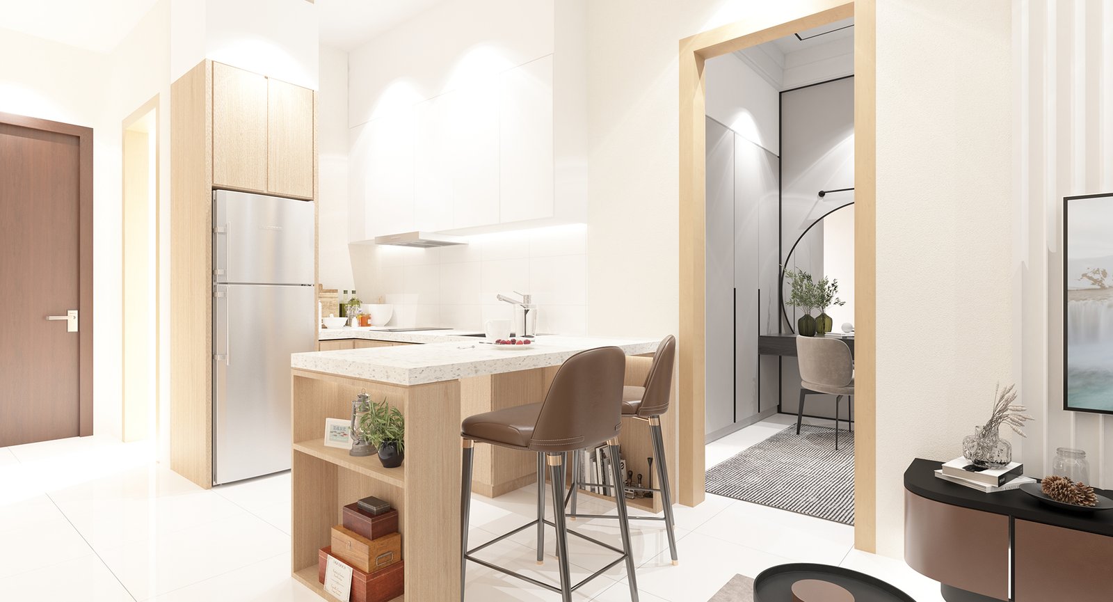 Type A dining and kitchen area at Paragon Gateway, Taman Suria, Johor Bahru