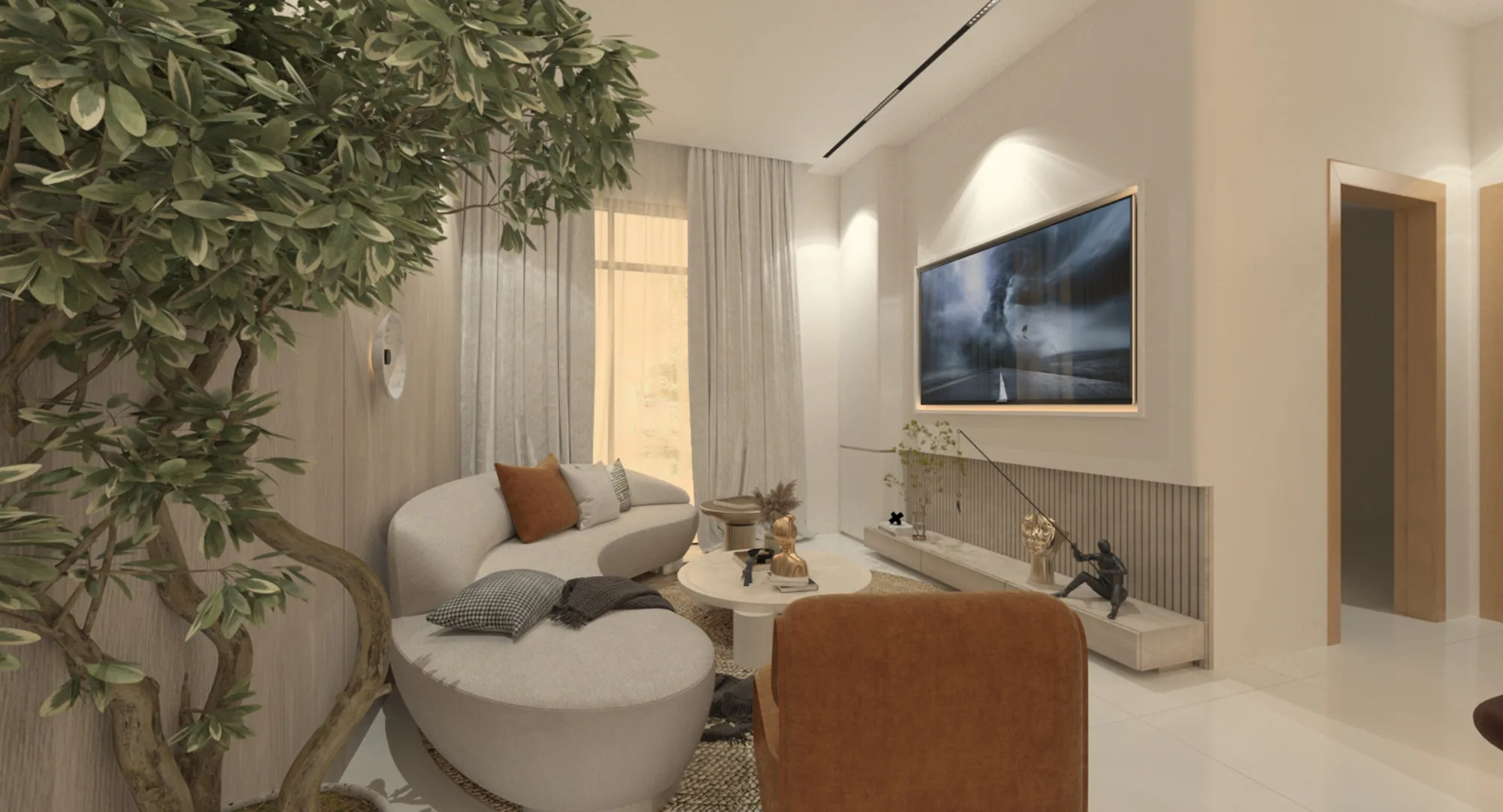 Type C living area at Paragon Gateway, Taman Suria, Johor Bahru