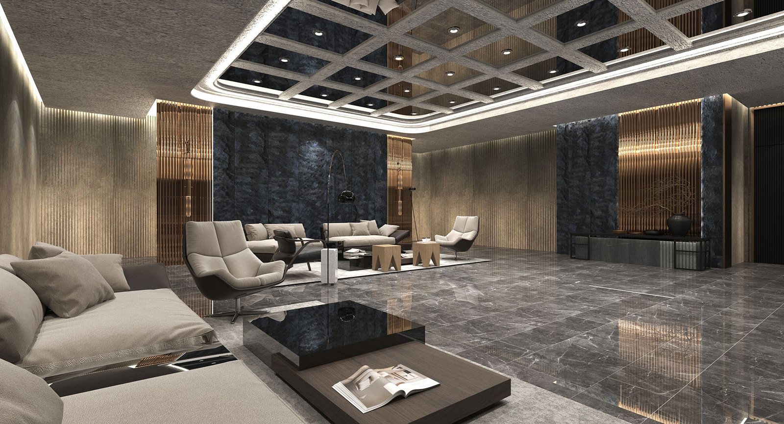 Ground floor arrival lobby at Paragon Signature Suites, Jalan Abdul Samad, Johor Bahru