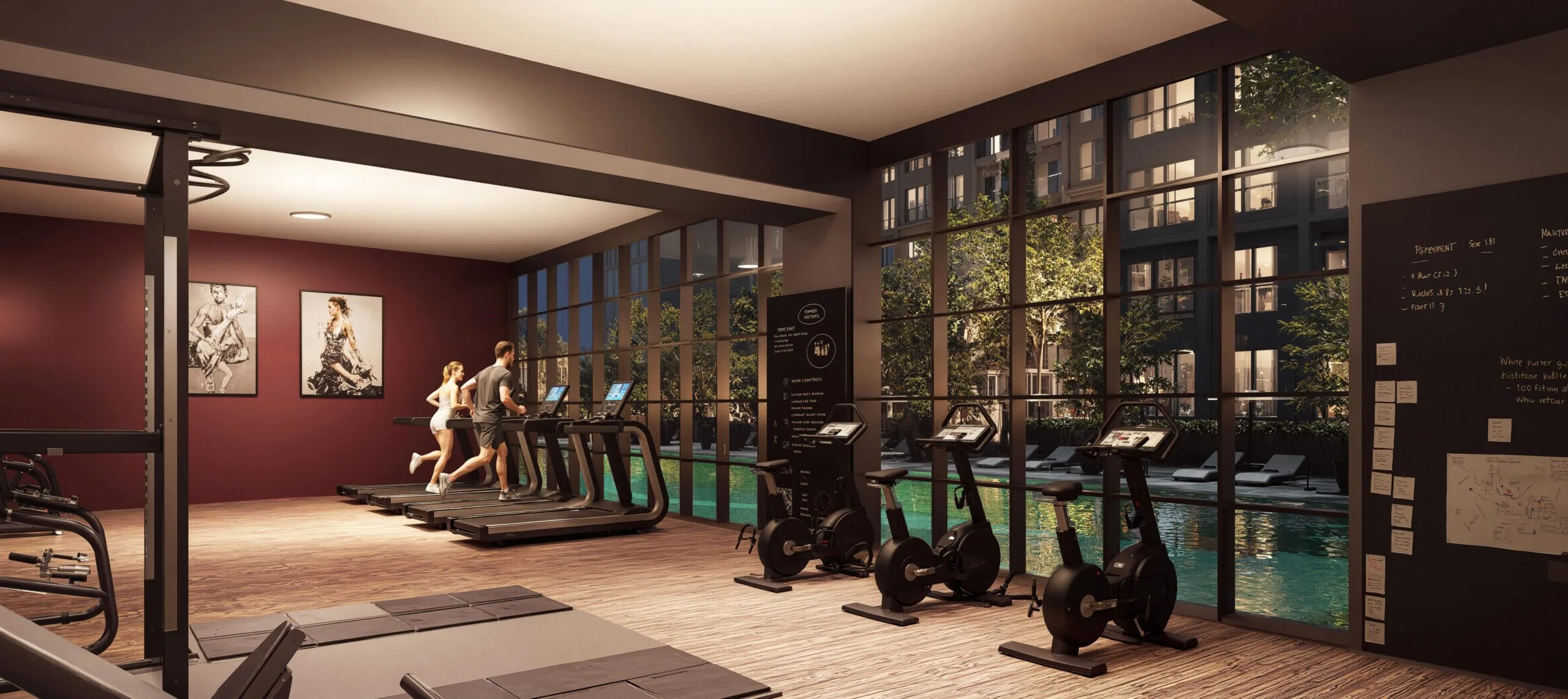 Gymnasium on the podium facilities floor at Parkland By The River, Bandar Baru Permas Jaya, Johor Bahru