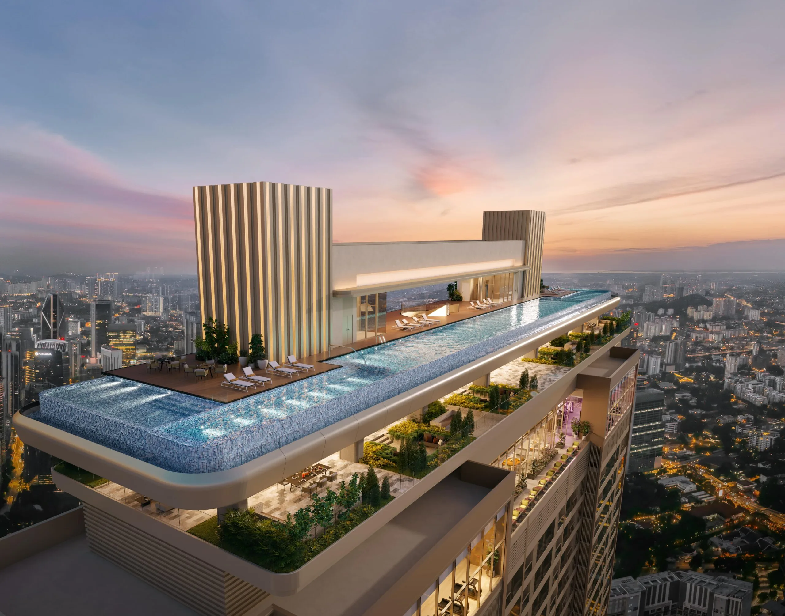 Pavilion Square Kuala Lumpur 63A、66、67 楼的空中设施层，武吉免登