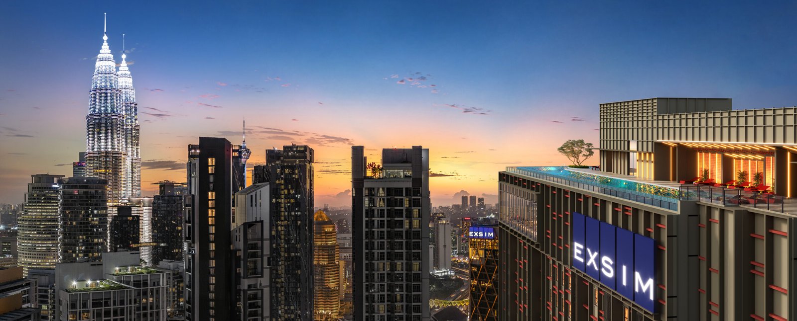 Rooftop facilities deck artist impression at Phoeniz Suites @ KLCC, Kuala Lumpur
