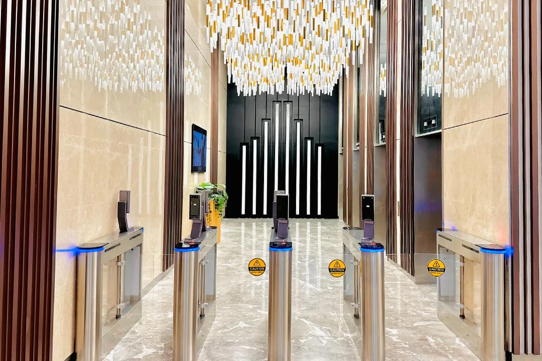 Security turnstiles at the lobby at Platinum Premium Suites @ HCK Tower by HCK Capital Group, Empire City, Damansara Perdana, Petaling Jaya, Selangor