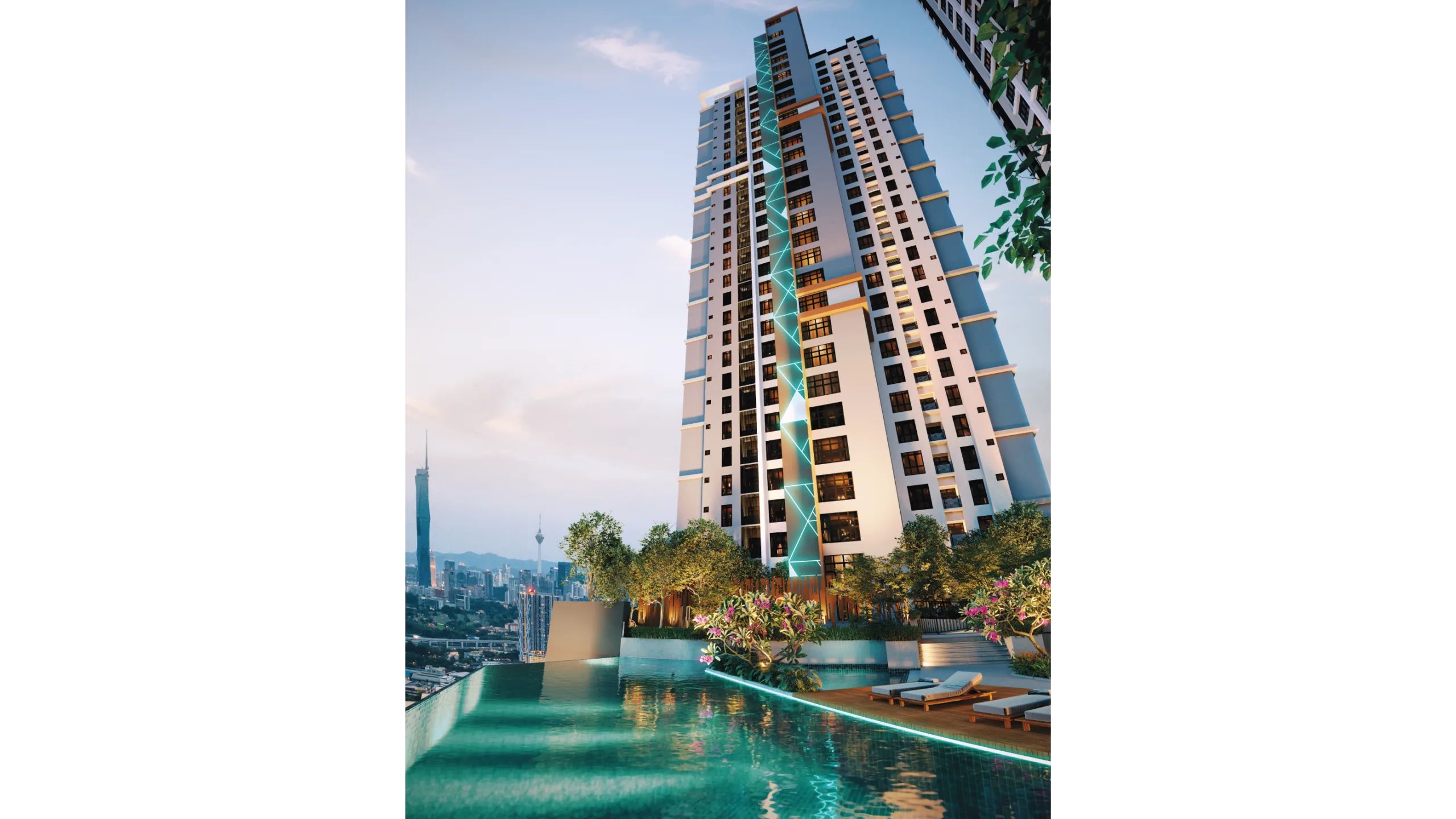 Rooftop sky deck level at Quartz @ Queensville, official artist's impression, Bandar Sri Permaisuri, Cheras