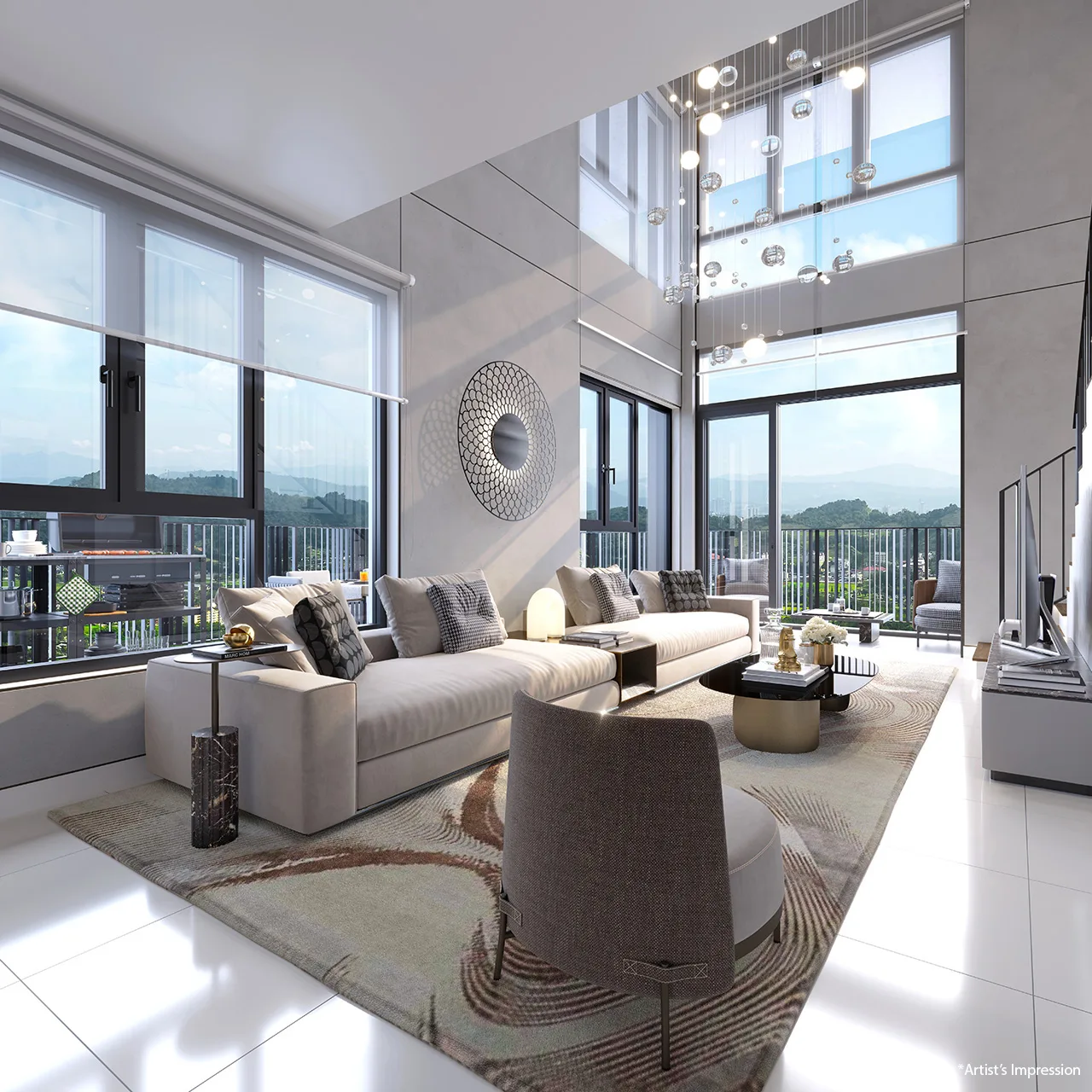 雪兰莪沙登 Quaver Residence(Simfoni Residensi)复式上层俯瞰阳台
