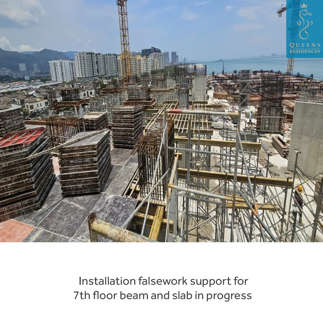 槟城峇六拜 QueensbayQueens Residences Q3 2026 年 4 月施工进度实拍 第 4 张(共 8 张)