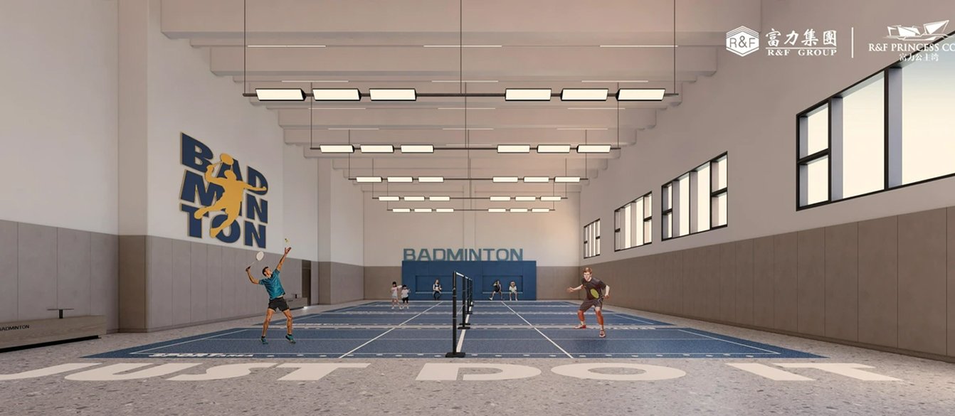 Indoor badminton court at R&F Princess Cove Phase 3 New Casa Suites, Johor Bahru