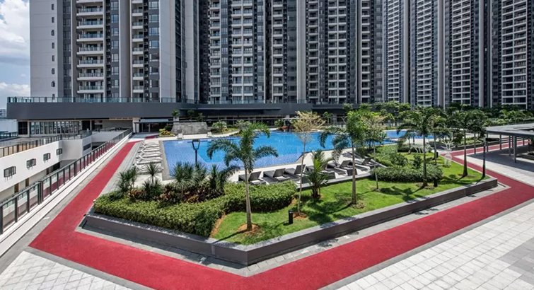Swimming pool deck at R&F Princess Cove Phase 3 New Casa Suites, Johor Bahru