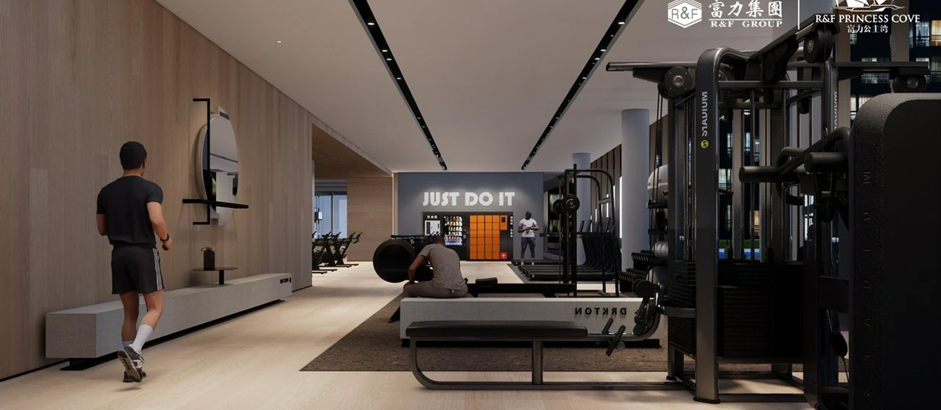 Strength training zone at R&F Princess Cove Phase 3 New Casa Suites, Johor Bahru