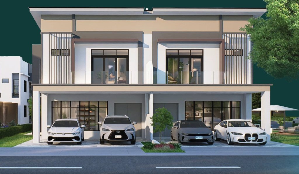 Elora double-storey semi-detached homes at Riveria Garden @ Wawari — eight units on lots up to 44ft by 80ft, Iskandar Puteri
