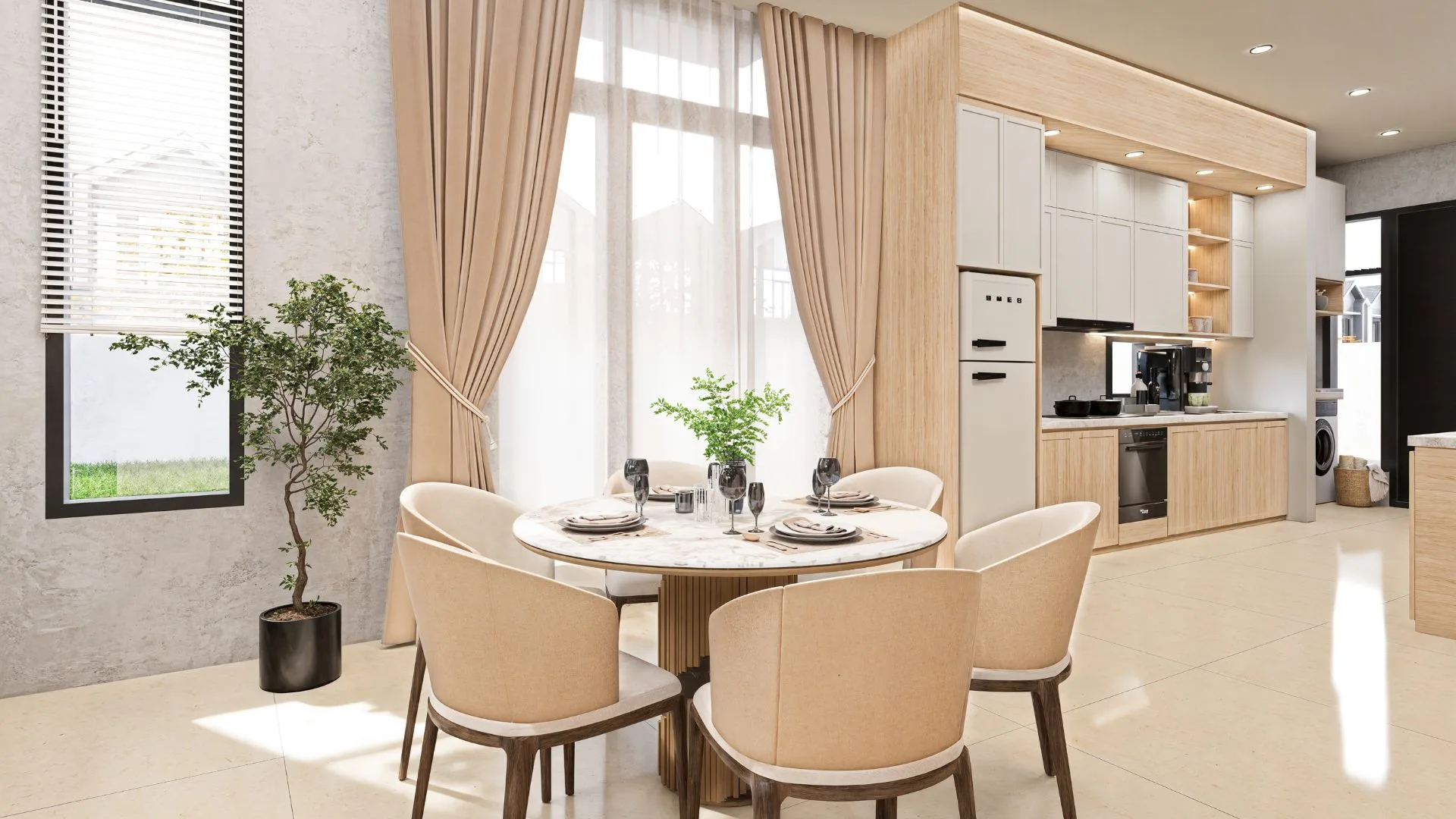 Dining area in the Sanubari 2A show unit at Sanubari Phase 2, Bandar Dato’ Onn, Johor Bahru