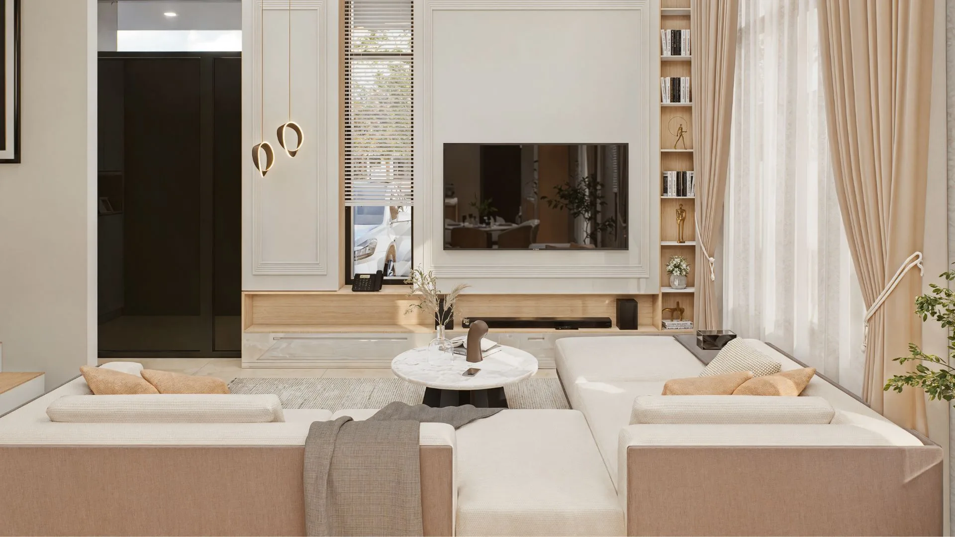 Double-volume living room in the Sanubari 2A show unit, Sanubari Phase 2, Bandar Dato’ Onn, Johor Bahru