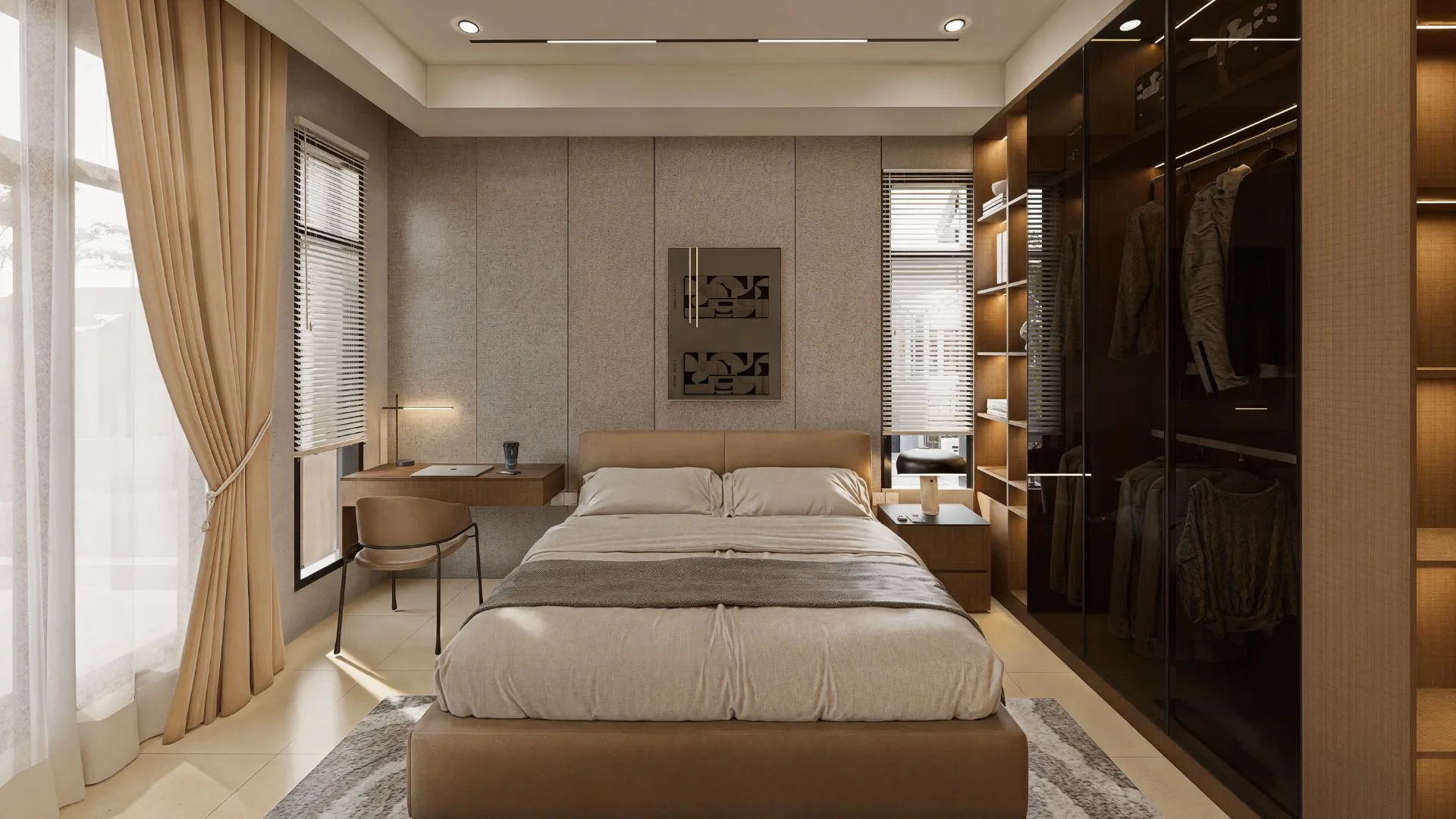 Master bedroom in the Sanubari 2A show unit at Sanubari Phase 2, Bandar Dato’ Onn, Johor Bahru
