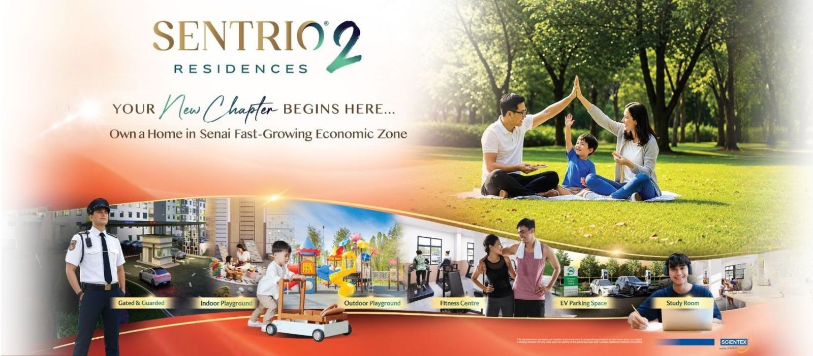 Sentrio Residences 2 SN13A development view from Scientex Berhad's official project page, Taman Scientex Senai, Kulai district, Johor