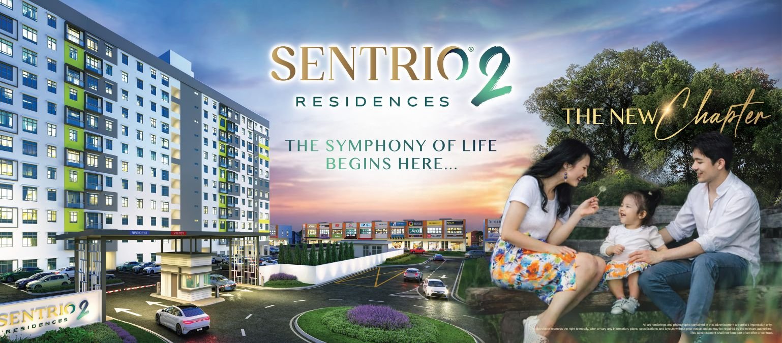 Sentrio Residences 2 SN13A official artist's impression one, freehold gated serviced apartments by Scientex at Senai, Johor