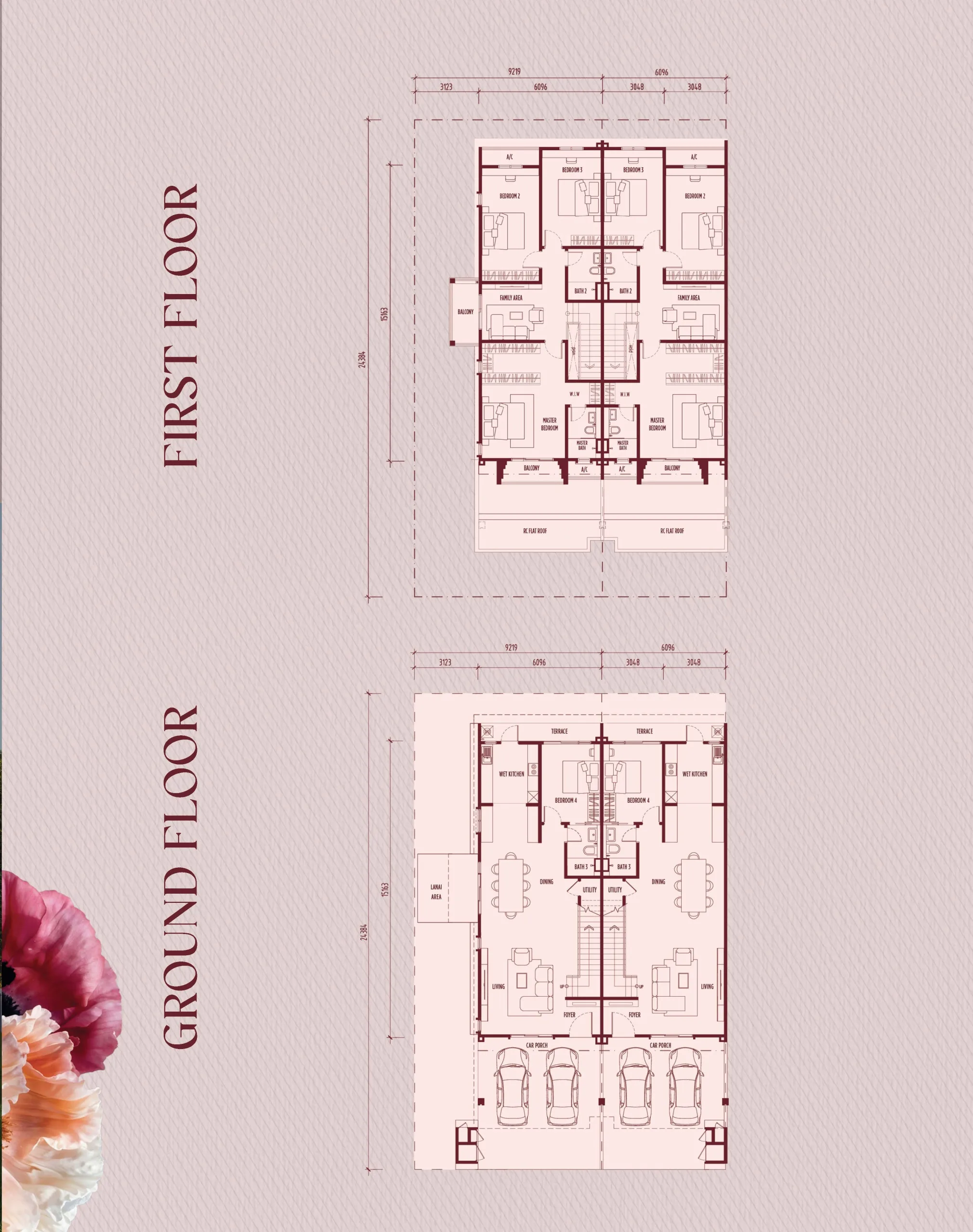 Refine Type RT5 terrace floor plan at Setia Eco Templer, Rawang by Setia Eco Templer Sdn Bhd (S P Setia), Gombak district, Selangor