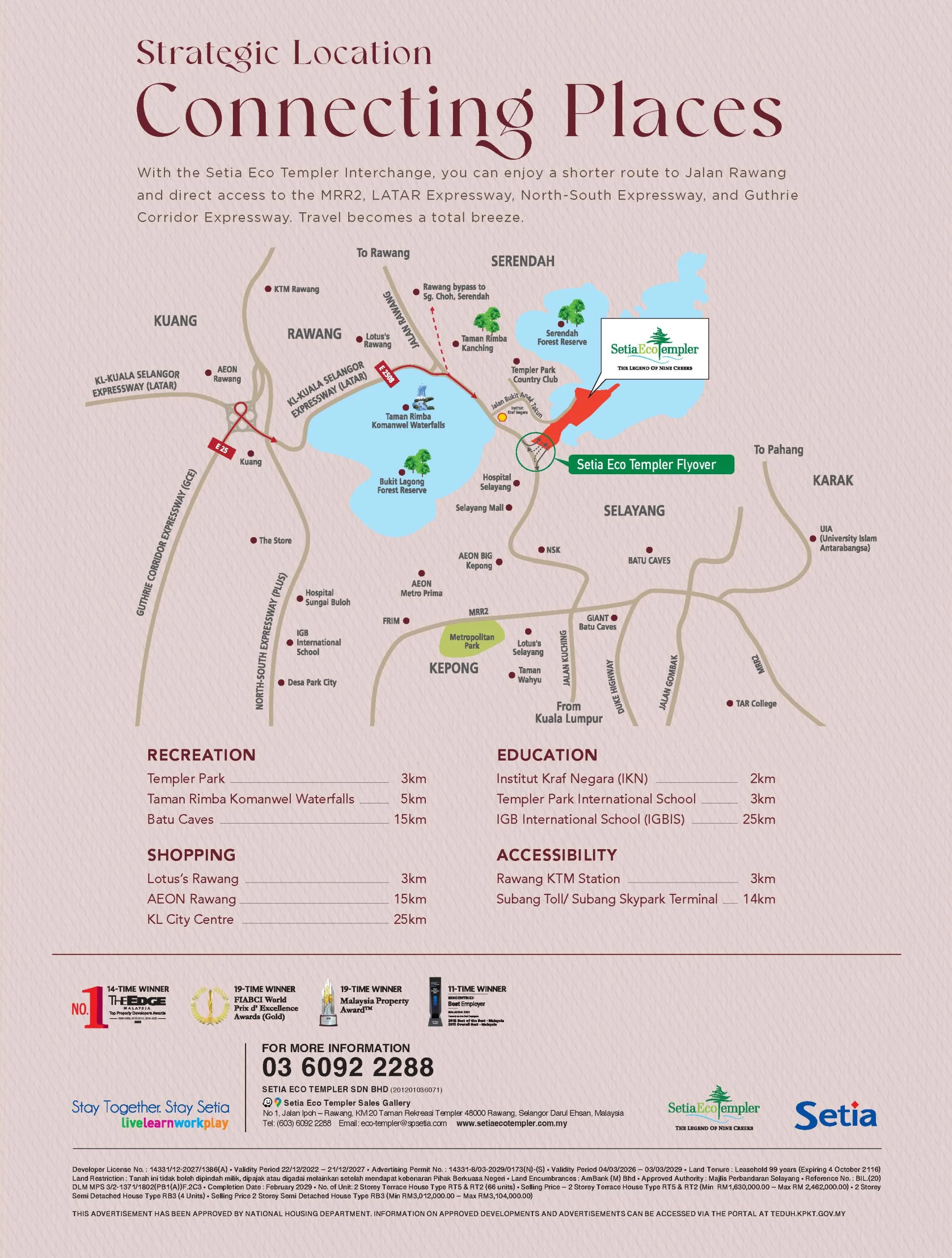 雪兰莪鹅唛县万挠 Setia Eco Templer（SP Setia） Richmond Gate 位置图