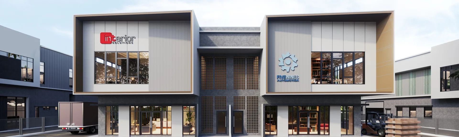 Setia Business Park II 内 Setia Edge 工业期数的广角视图