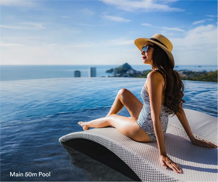 Main swimming pool on the facilities deck at Skypark Kepler, Lido Waterfront Boulevard, Johor Bahru