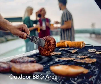 Outdoor barbecue pavilion at Skypark Kepler, Lido Waterfront Boulevard, Johor Bahru