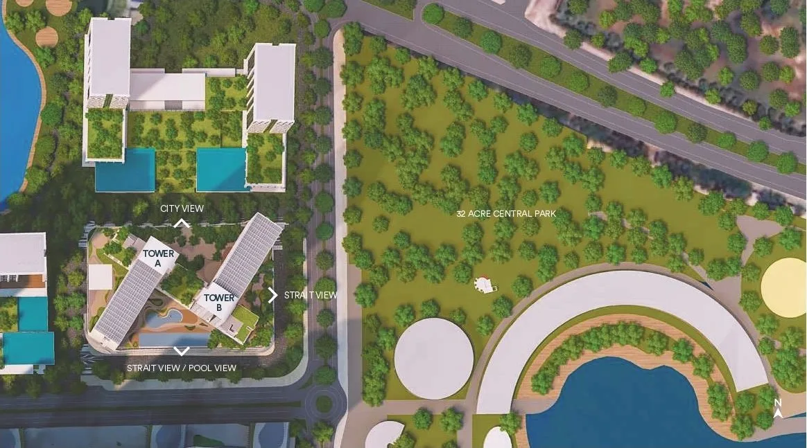 Skypark Kepler site plan on the 3.972-acre freehold parcel inside Lido Waterfront Boulevard, Johor Bahru